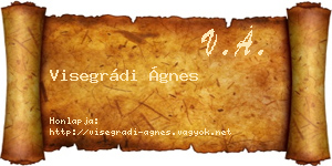 Visegrádi Ágnes névjegykártya