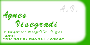 agnes visegradi business card